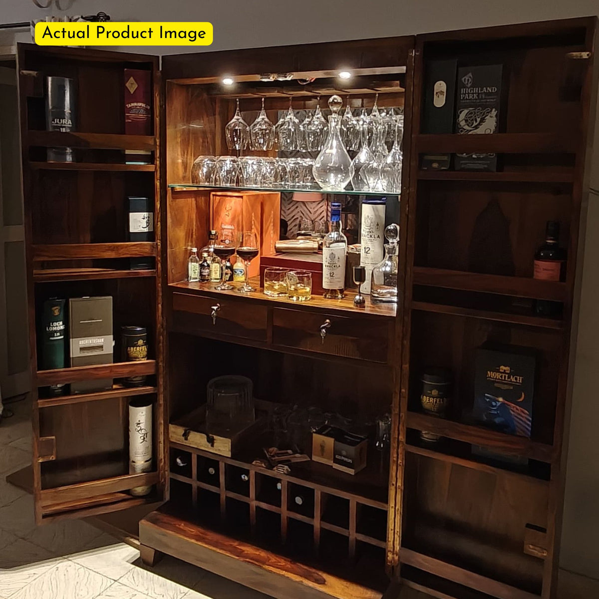 Coin Rush 4.0 Special - Handcrafted 100% Sheesham Maharéva Estate Bar Cabinet