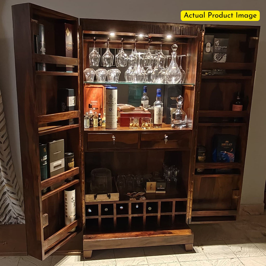Coin Rush 4.0 Special - Handcrafted 100% Sheesham Maharéva Estate Bar Cabinet