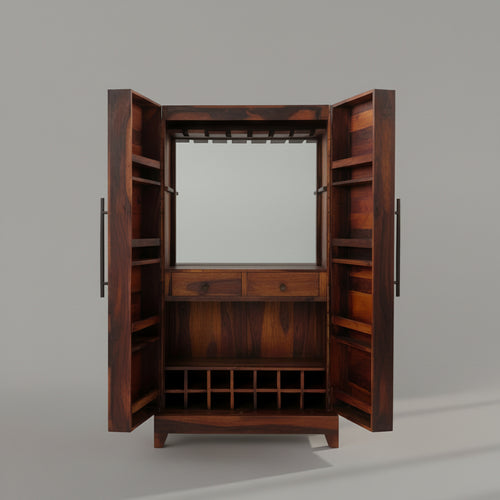 Coin Rush 4.0 Special - Handcrafted 100% Sheesham Maharéva Estate Bar Cabinet